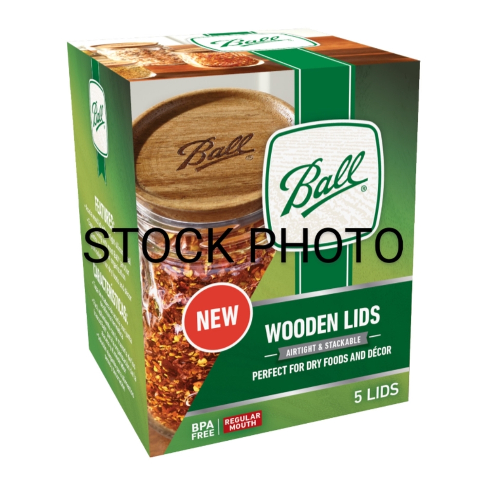 Ball Wood Mason Jar Lids, Wood - 5pk